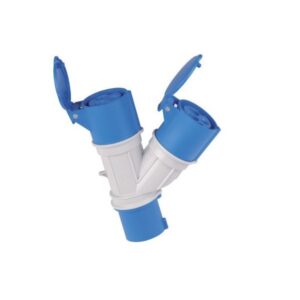 Adattatore CEE 1 Spina 2P+T a 2 Prese 2P+T IP44
